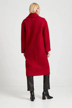 Wool coat layered outfit