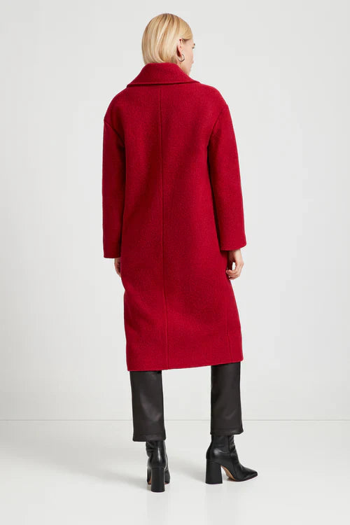Wool coat layered outfit