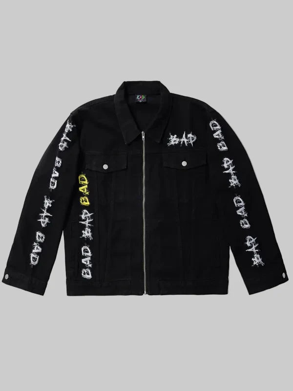 Xxxtentacion-Bad-Patch-Denim-Black-Full-Zip-Jacket