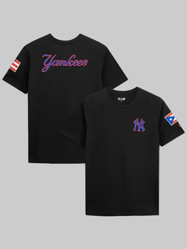 Yankees New Era Puerto Rico Flag T-Shirt