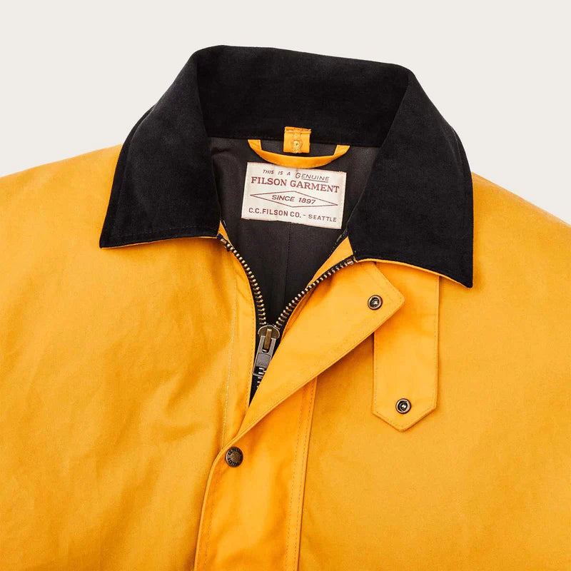 Yellow-Filson-foul-weather-jacket-with-a-durable