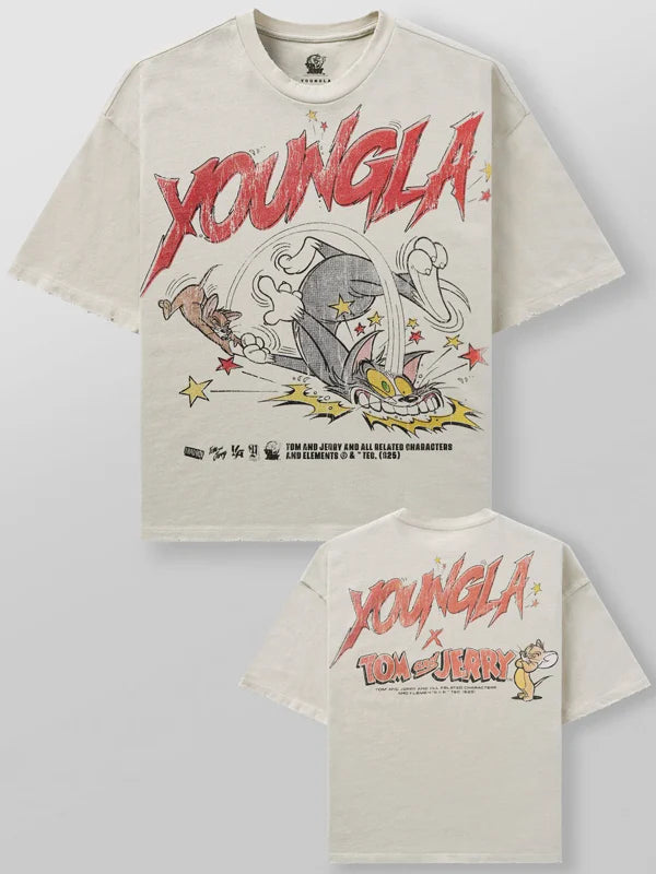 Youngla-Tom-And-Jerry-Off-White-Shirt