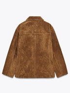 Zara-Brown-Suede-Jacket-Back-View