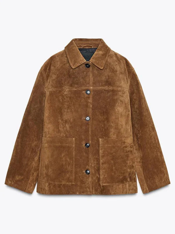 Zara-Suede-Brown-Jacket