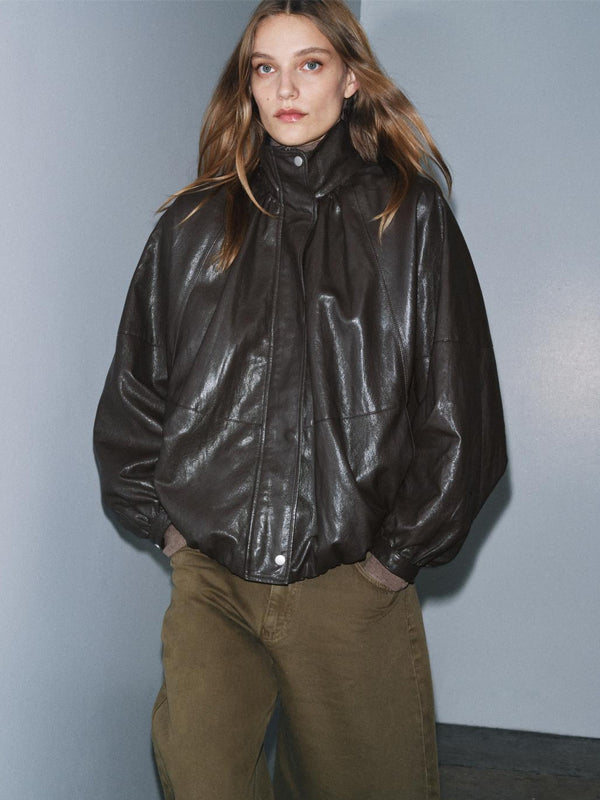 Zara-Viral-Funnel-Neck-Leather-Jacket