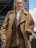 Zara Dunne Steal 2026 Sophie Turner Cotton Brown Coat