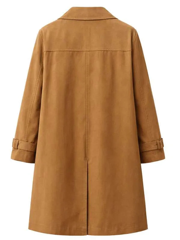 Zara Dunne Steal New  2026 Sophie Turner Cotton Brown Coat
