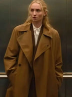 Zara Dunne Steal New   Sophie Turner Cotton Brown Coat