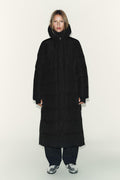 Zara extra long black puffer coat