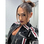 WWE Nikki Bella Cropped Leather Jacket