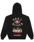 Born x Raised Black San Francisco 49ers Chrome Rocker Hoodie