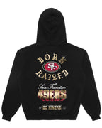 Born x Raised Black San Francisco 49ers Chrome Rocker Hoodie
