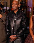 Dave Chappelle Saturday Night Live 2022 Black Leather Jacket
