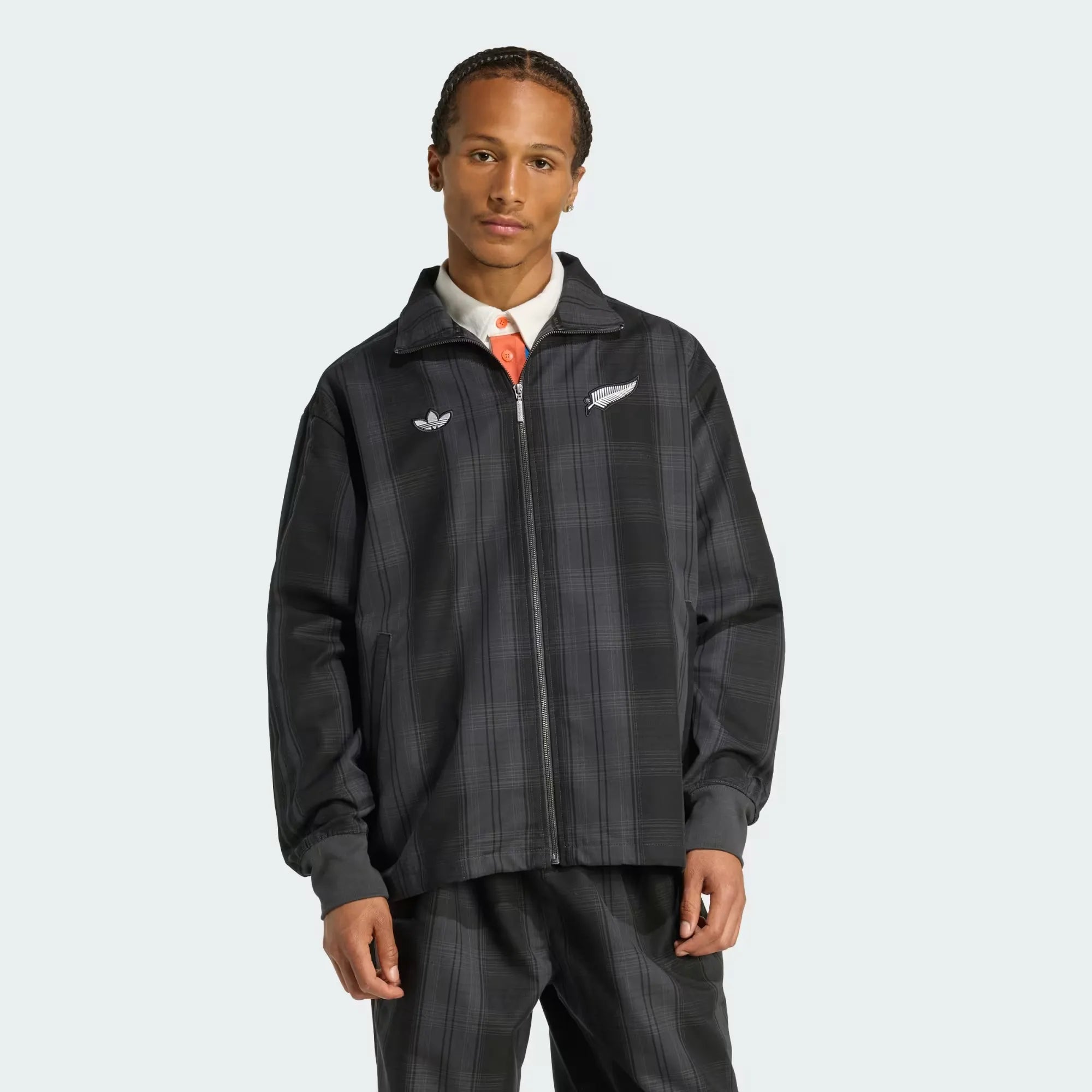 Adidas Men's Firebird Plaid Track Jacket