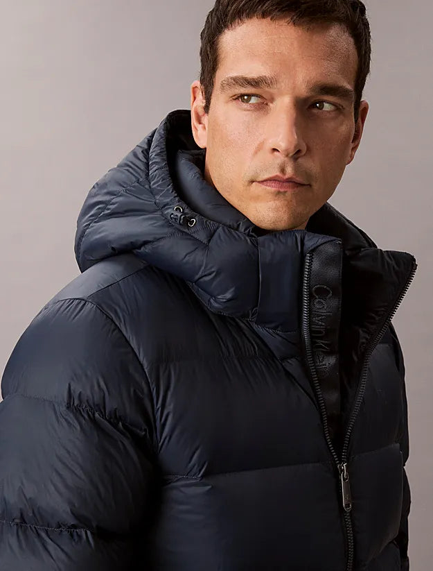 Calvin Klein Men's Water Resistant ZIP Front Hooded Down Jacket