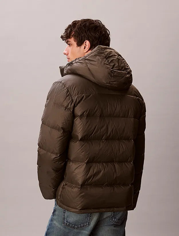 Calvin Klein Men's Water Resistant ZIP Front Hooded Down Jacket