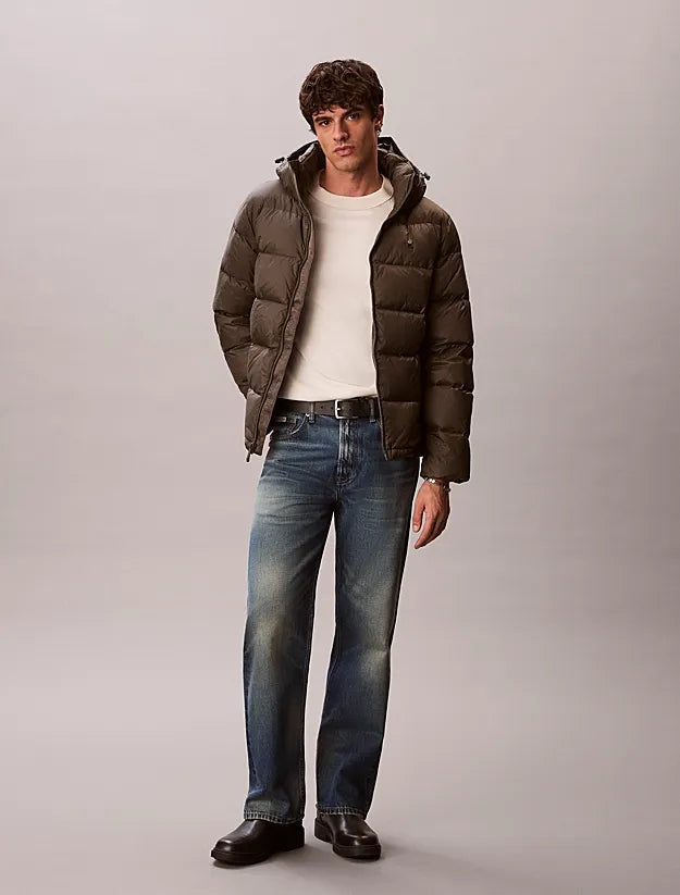 Calvin Klein Men's Water Resistant ZIP Front Hooded Down Jacket