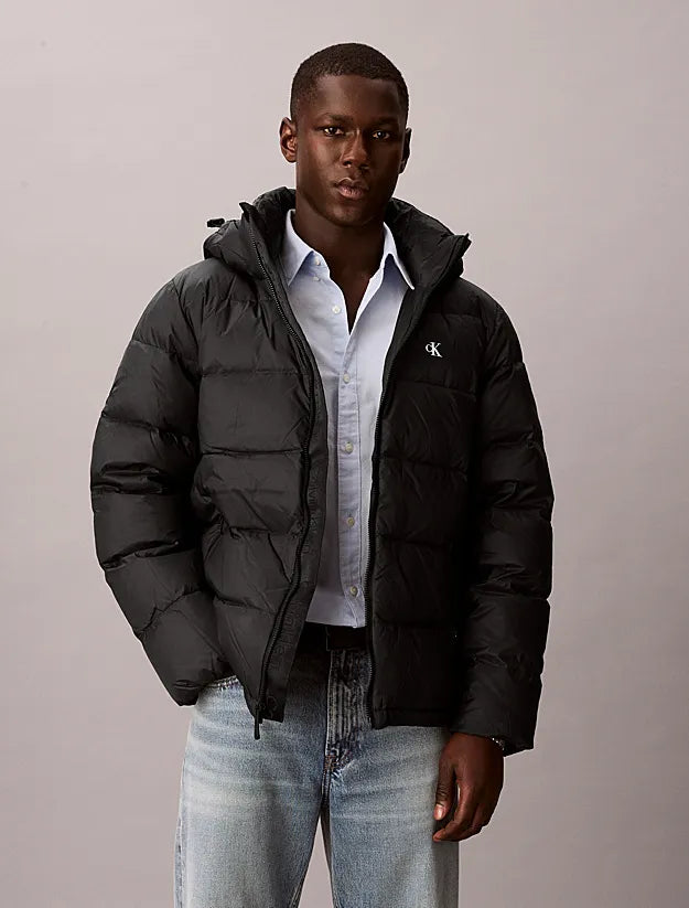 Calvin Klein Men's Water Resistant ZIP Front Hooded Down Jacket