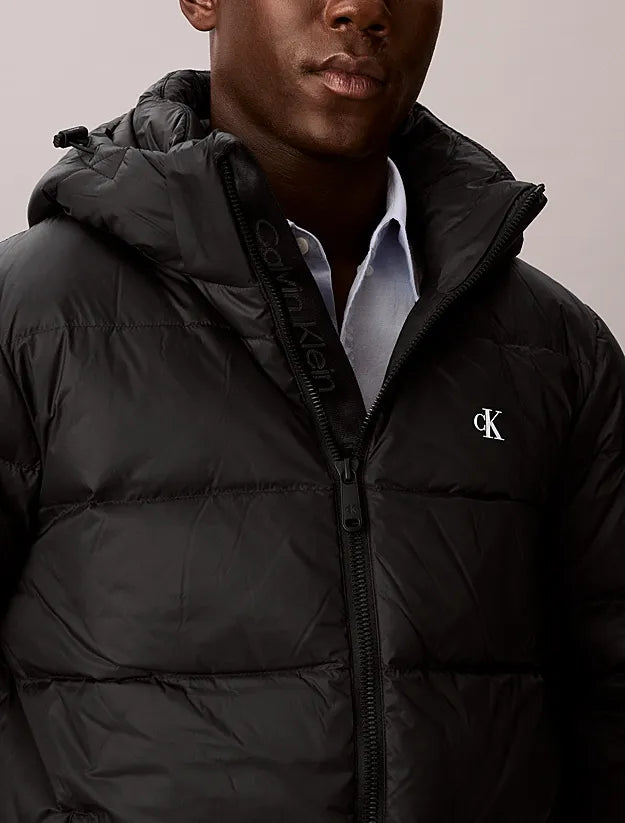 Calvin Klein Men's Water Resistant ZIP Front Hooded Down Jacket