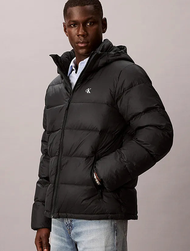 Calvin Klein Men's Water Resistant ZIP Front Hooded Down Jacket