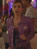 emily-in-paris-lilly-collins-purple-leather-jacket