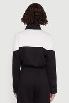 Colorblock Half-Zip Mockneck Sweatshirt