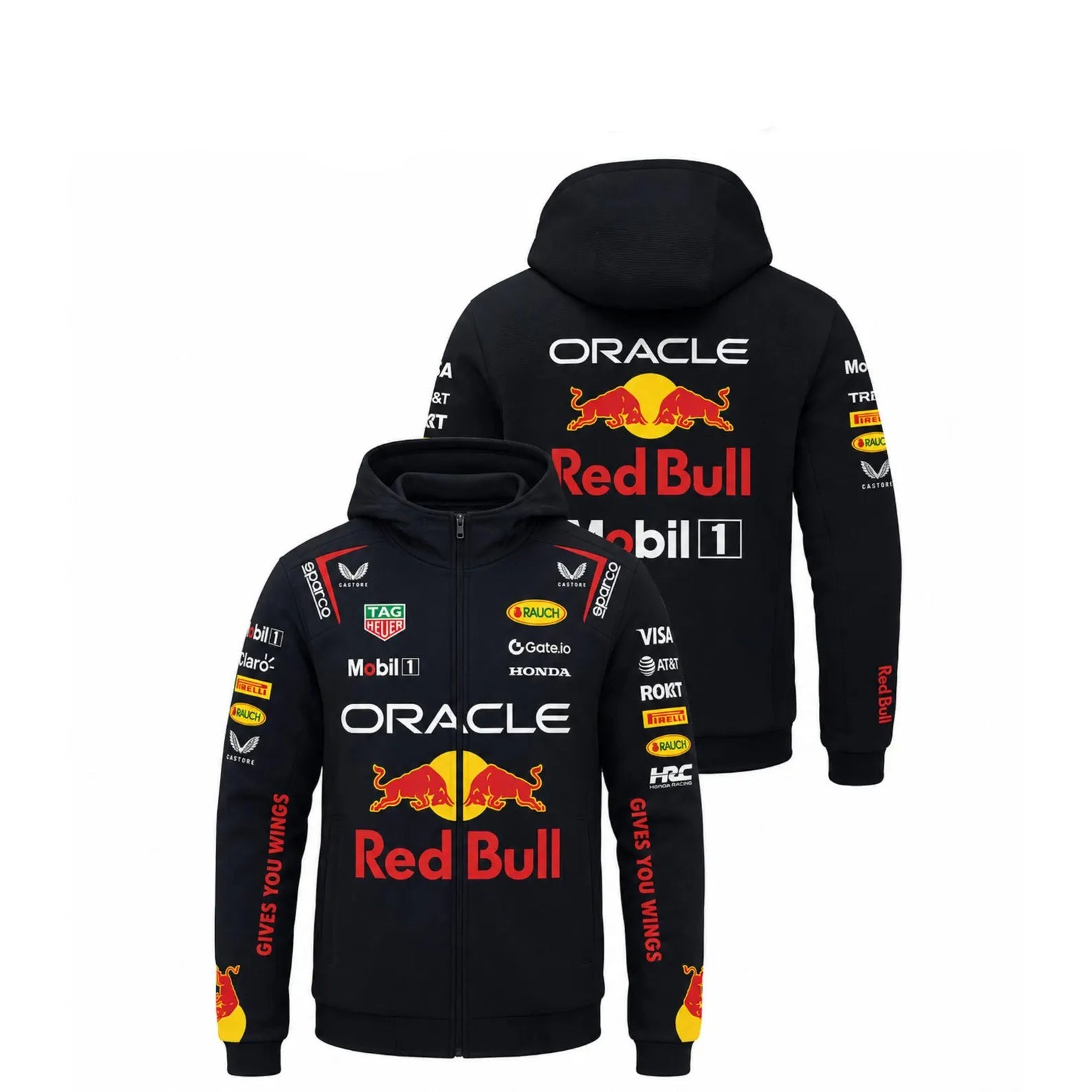 Navy Vintage Red Bull Big Logo Racing Hoodie