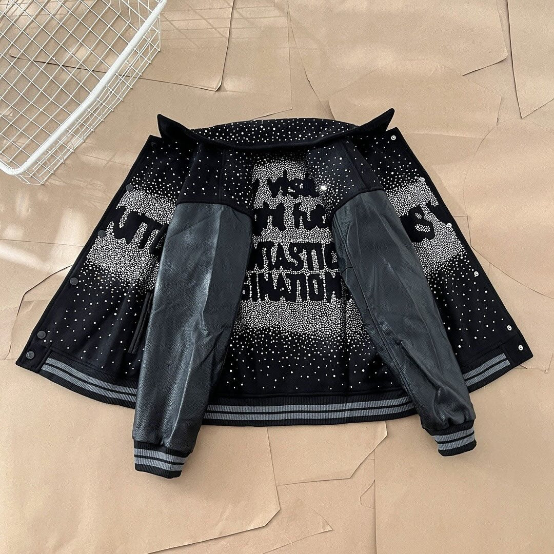 J-hope X Louis Vuitton Black Varsity Jacket