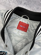 NFL All Over Team Logo Patch Satin Bomber Jacket