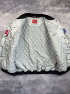 NFL All Over Team Logo Patch Satin Bomber Jacket