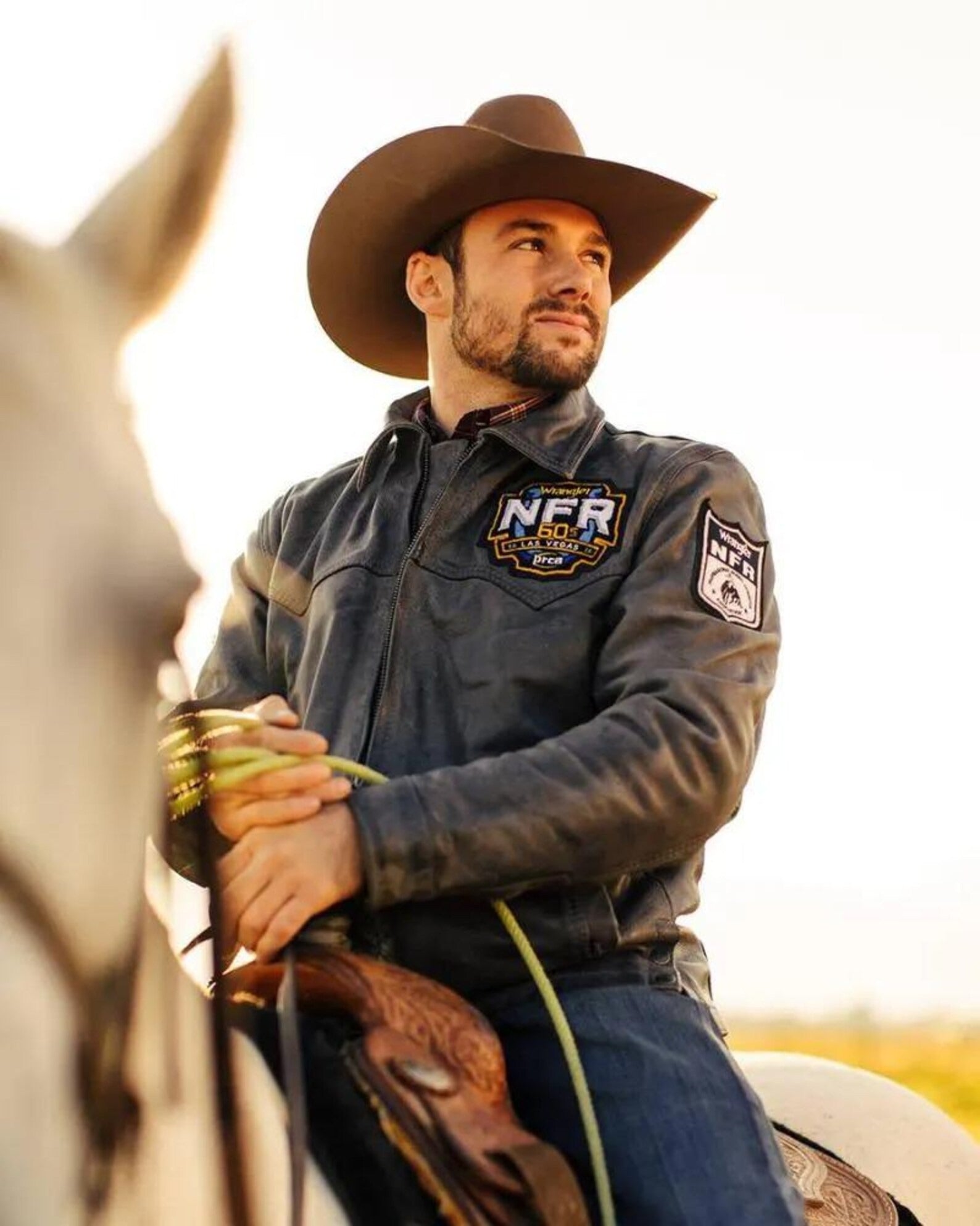 Wrangler NFR 60th Anniversary Las Vegas Leather Jacket