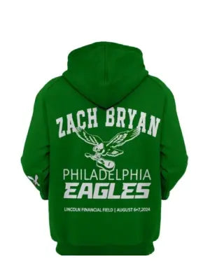 Zach-Bryan-Philadelphia-Eagles-Unisex-Green-Hoodie