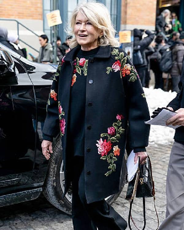 Martha Stewart New York Fashion Week Floral Coat