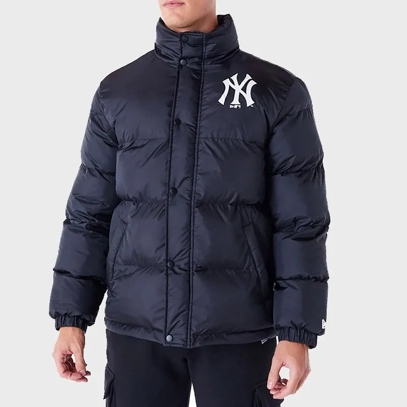 New York Yankees Black Puffer Jacket