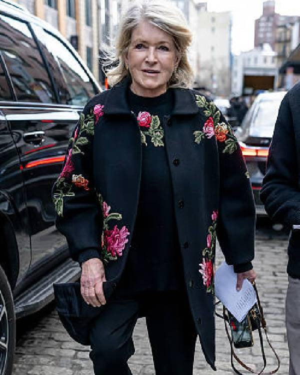 Martha Stewart New York Fashion Week Floral Coat