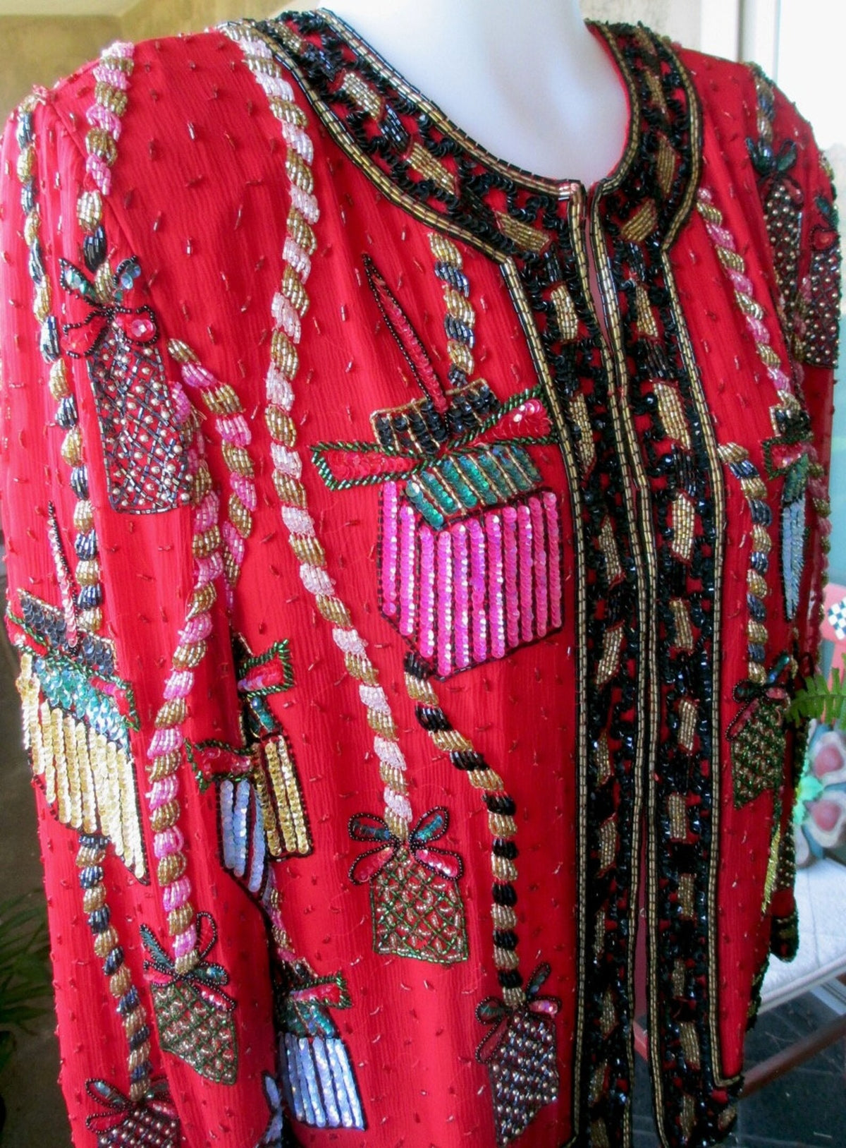Scala Sequin Jacket Presents Christmas