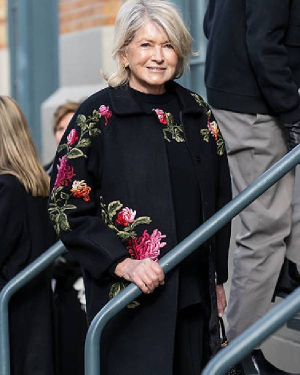 Martha Stewart New York Fashion Week Floral Coat