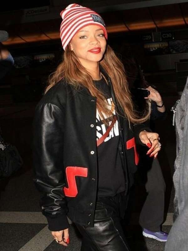 Rihanna Heart Love Varsity Jacket