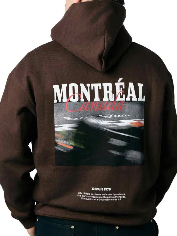 F1 Canadian Grand Prix Brown Retro Hoodie