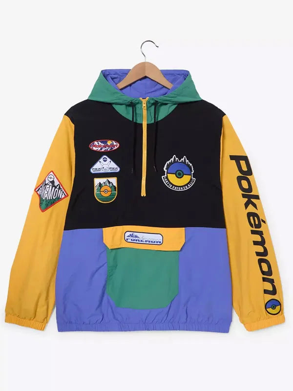 Pokémon Embroidered Patches Windbreaker Jacket