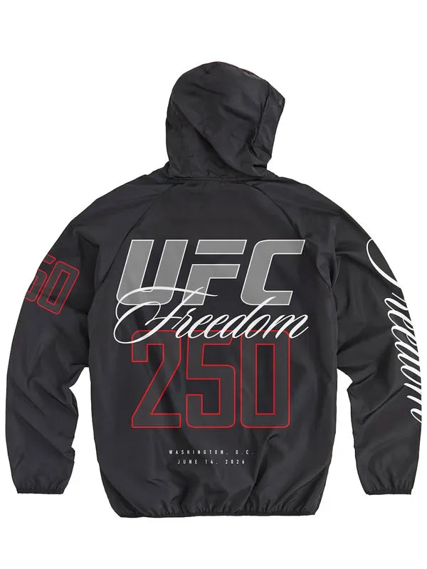 UFC Freedom 250 Black Windbreaker Jacket