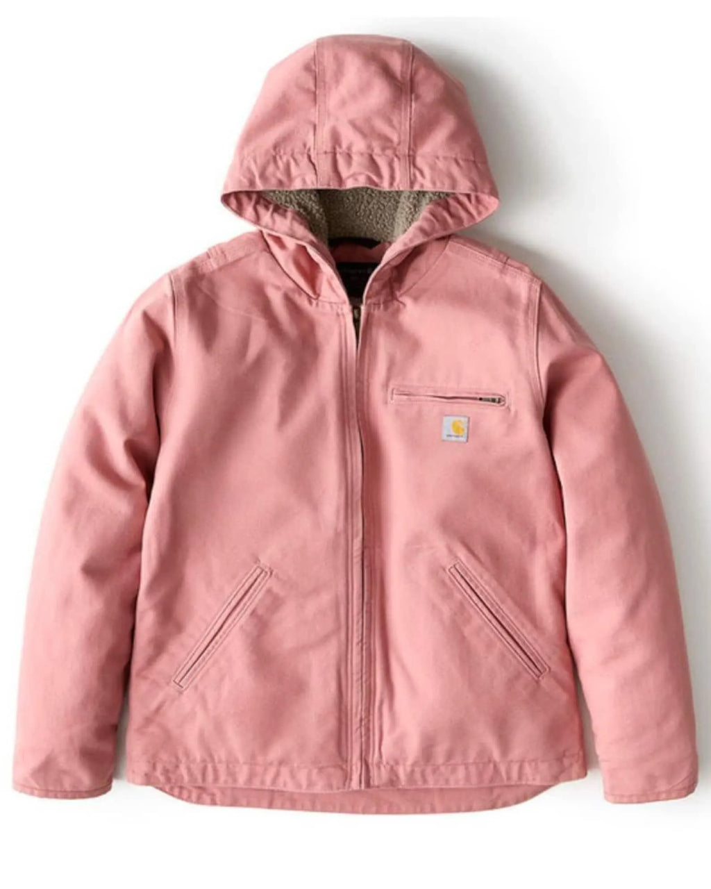 Carhartt Active Jacket Dusty Rose Sherpa Lined Hooded Coat