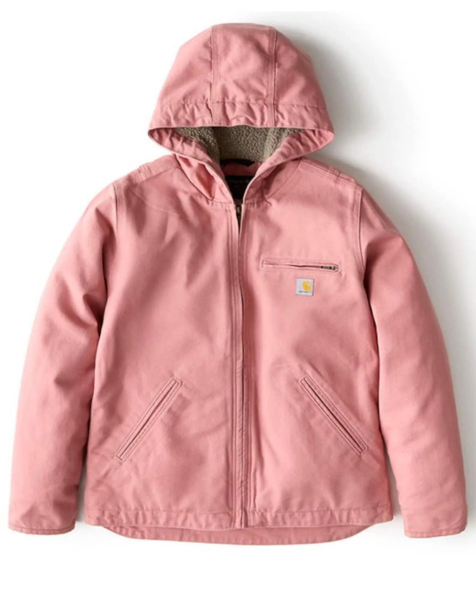Carhartt Active Jacket Dusty Rose Sherpa Lined Hooded Coat