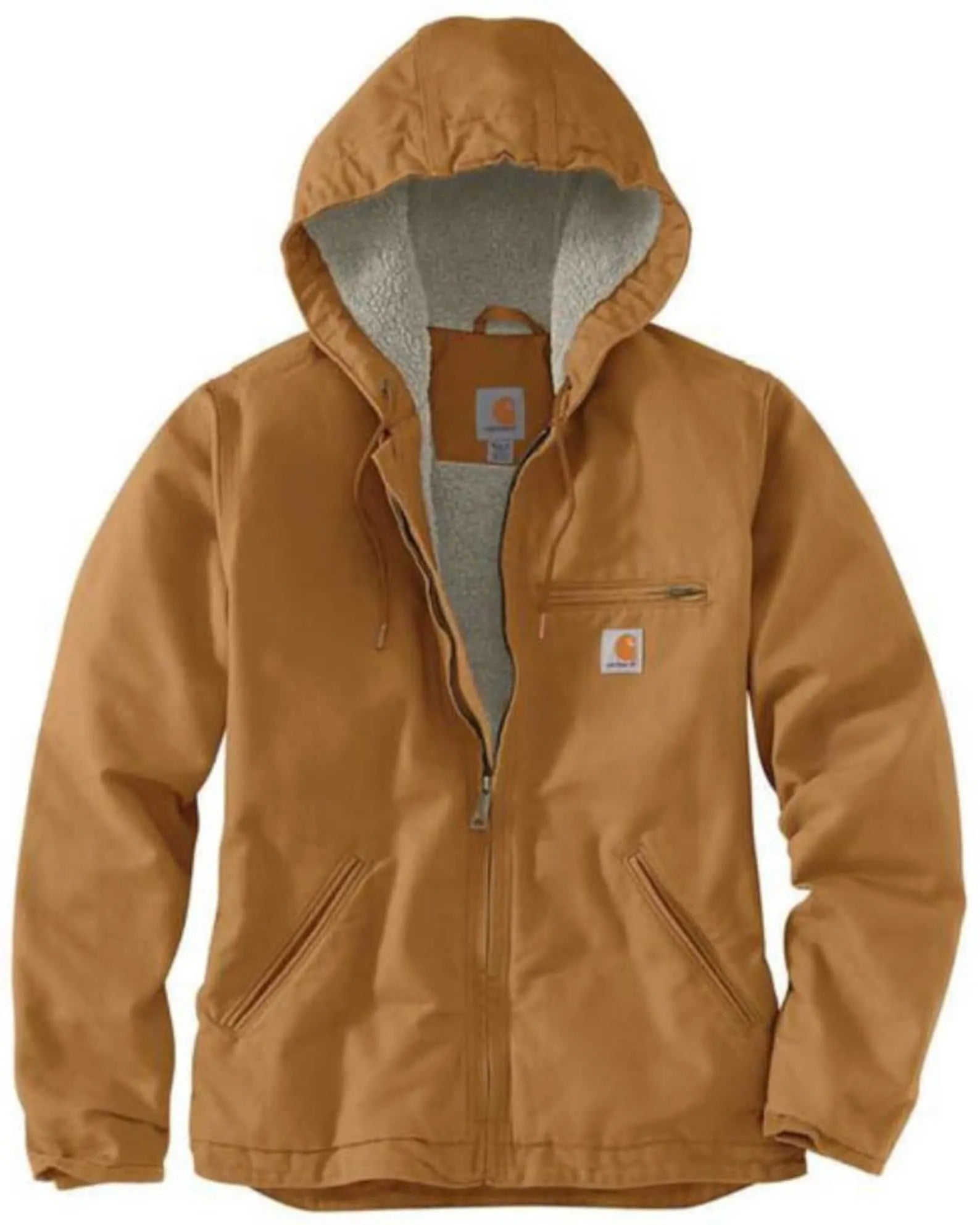 Carhartt Active Jacket Dusty Rose Sherpa Lined Hooded Coat