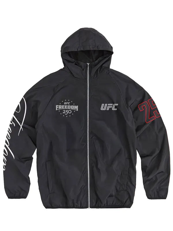 UFC Freedom 250 Black Windbreaker Jacket