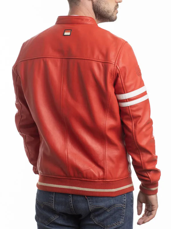 Automobile Club of Monaco Red Leather Jacket