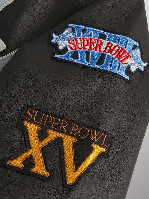 Kith x Jeff Hamilton NFL Raiders Leather Varsity Jacket