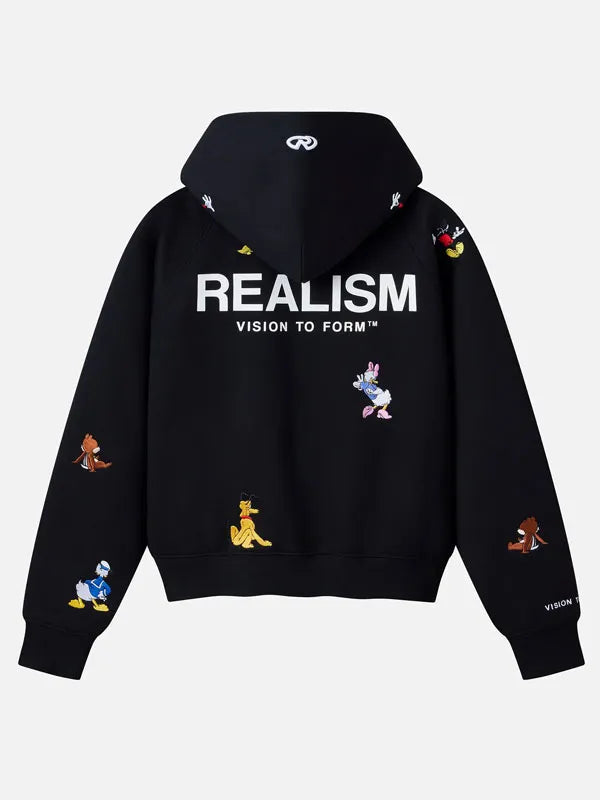 Realism x Disney Back To Front Black Hooded Jacket