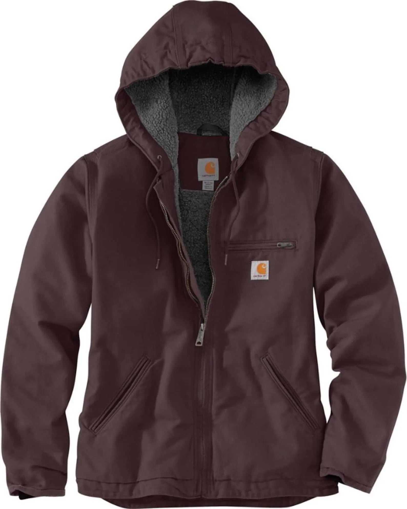 Carhartt Active Jacket Dusty Rose Sherpa Lined Hooded Coat