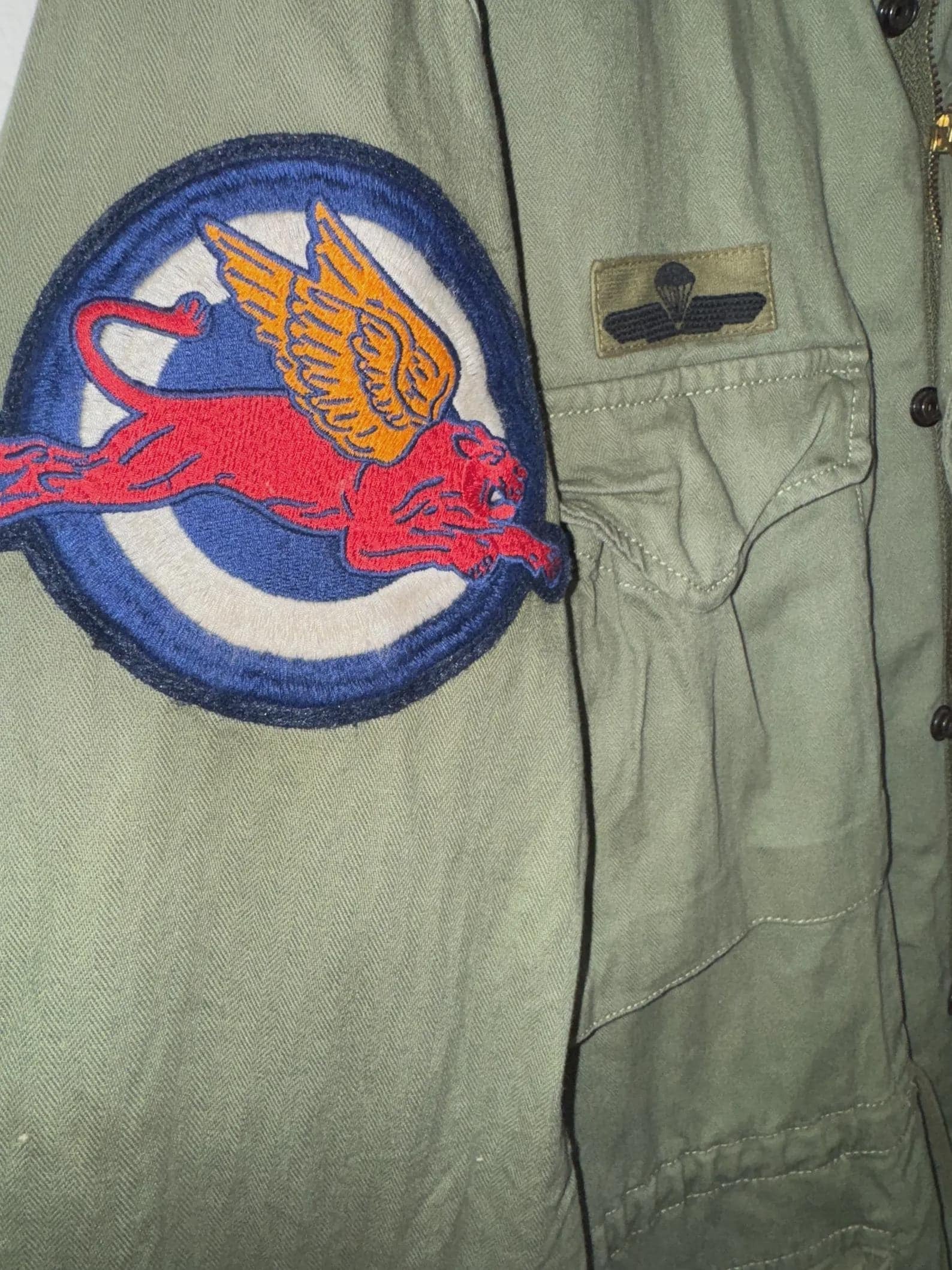 Polo Ralph Lauren M-65 Combat Jacket US-RL Military Army Patch Field